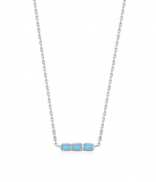 Ania Haie  Turquoise Bar Necklace Silver